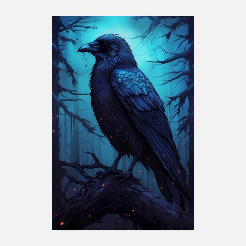 Rabe Raben Krähe Krähen Vogel Tier Animals Poster 20x30 cm