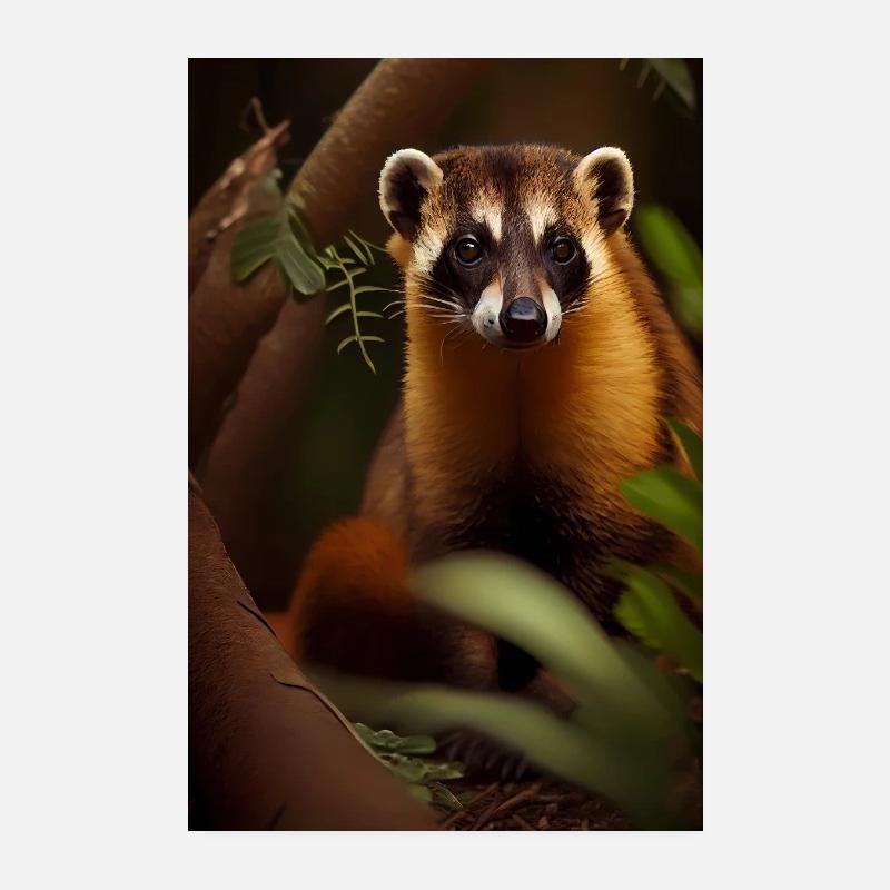 Coati In Nature Poster 20x30 cm