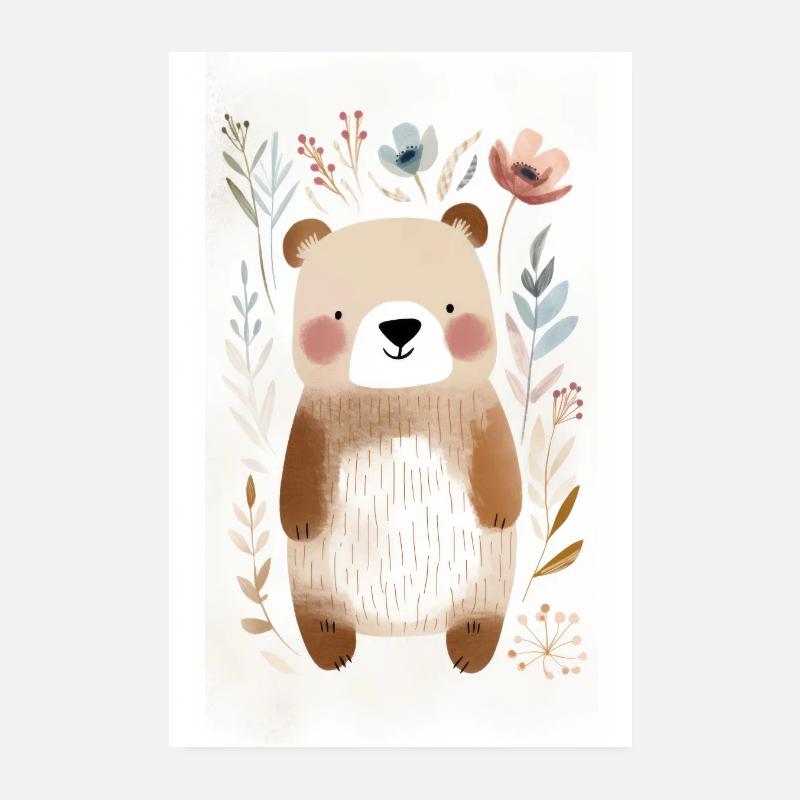 Süßer Aquarell Bär2 Poster 20x30 cm