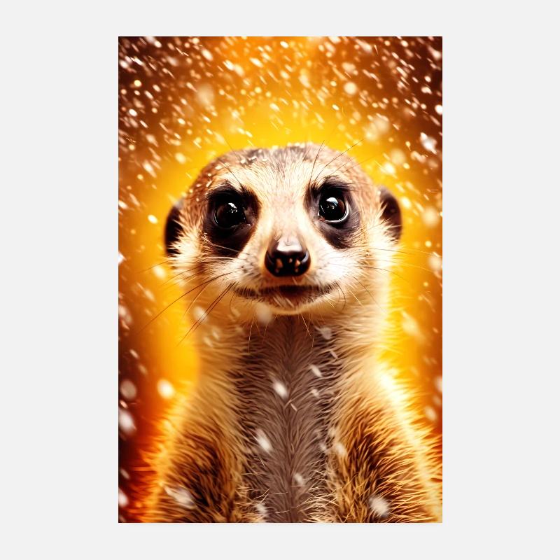Meerkat Animal Erdmann lighting Poster 8" x 12" (20x30 cm)