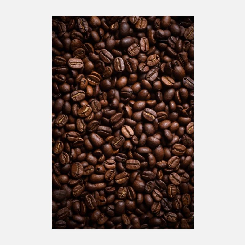 Grains de café - Poster 20 x 30 cm - blanc