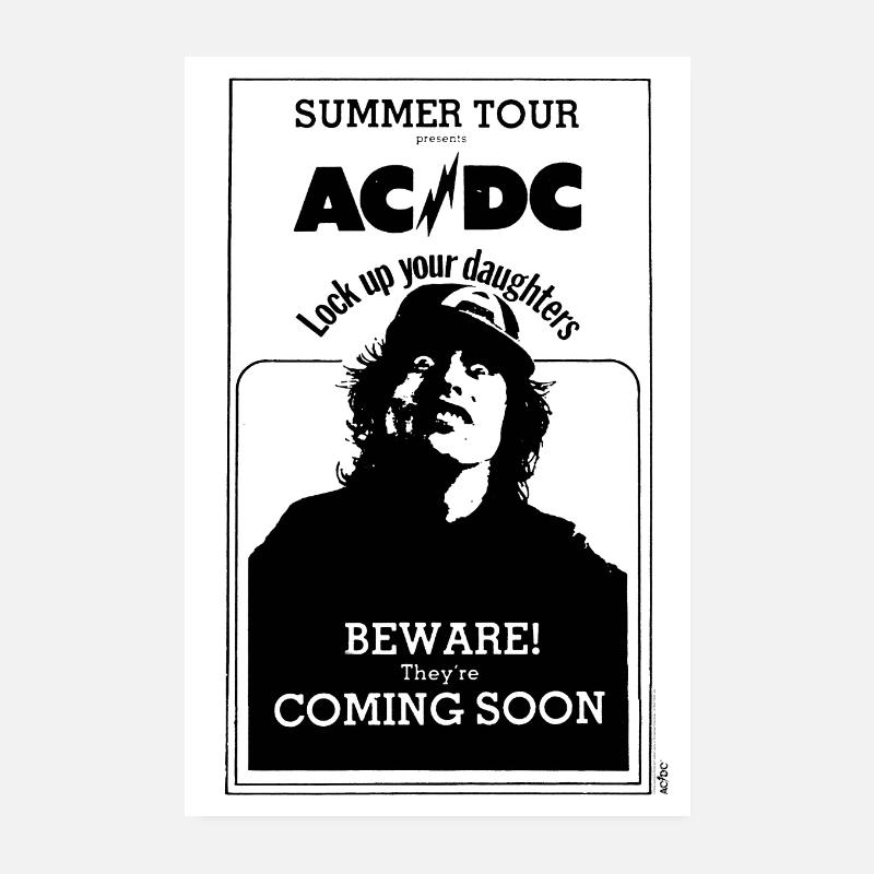 AC/DC The Sounds Summer Tour Coming Soon - Poster 20 x 30 cm - blanc