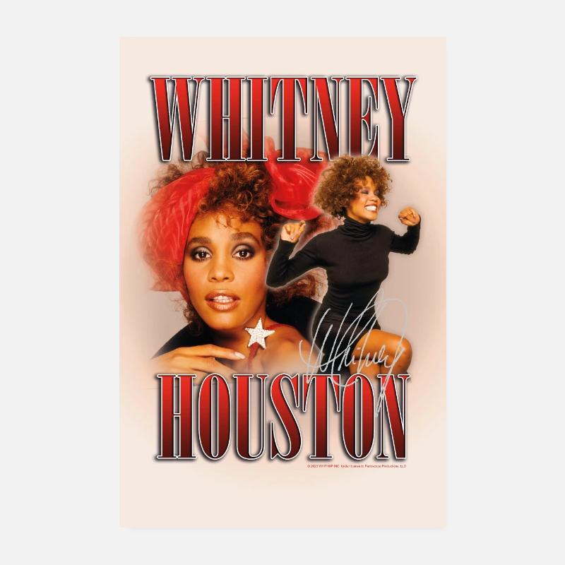 Whitney Houston Poster Mit Bildern Und Autogramm Poster 20x30 cm
