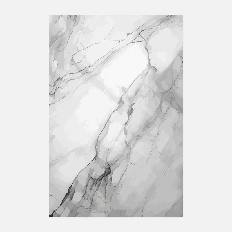 Marble, Natural Stone, White, Texture Poster 8" x 12" (20x30 cm)