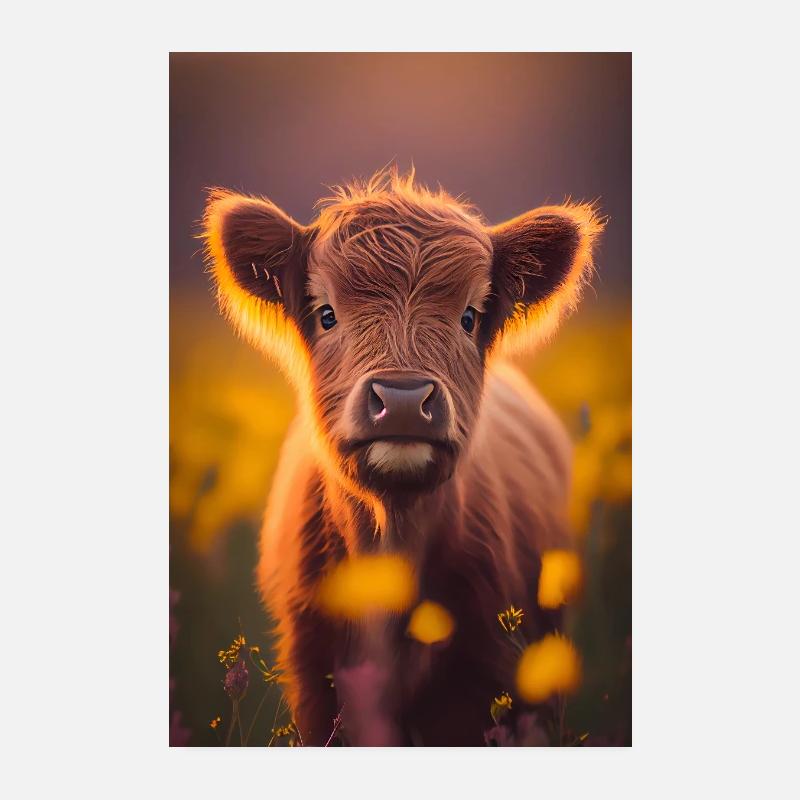 Scottish Highland Cows Poster 20x30 cm
