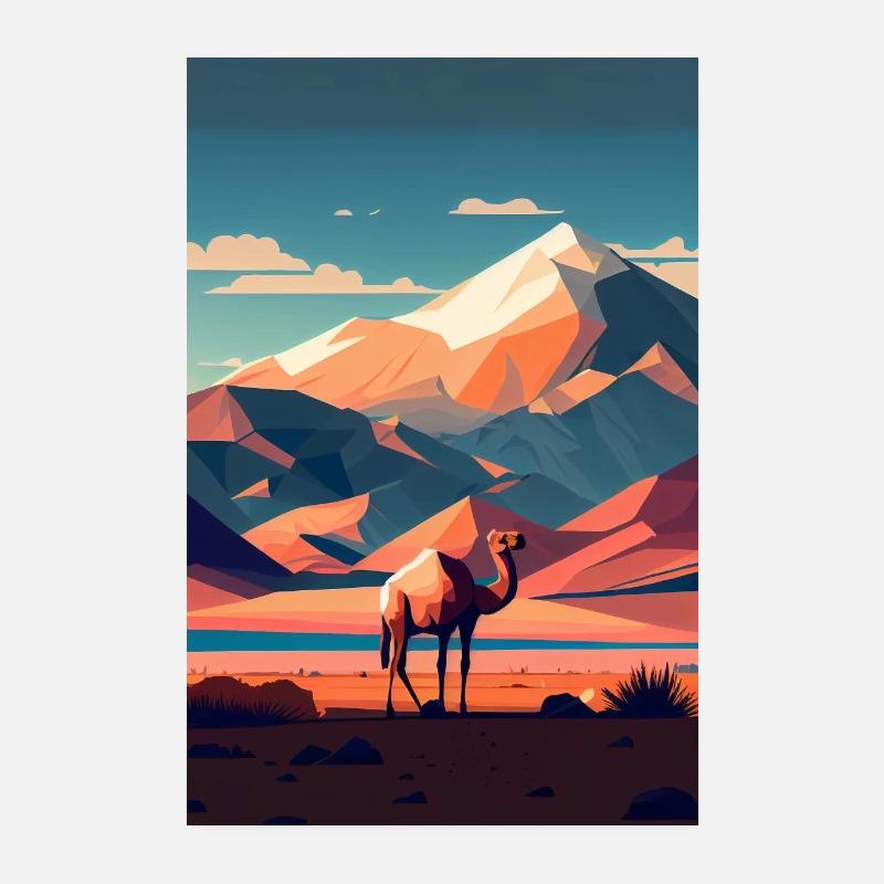 Camel Nature Egypte Poster 20 x 30 cm