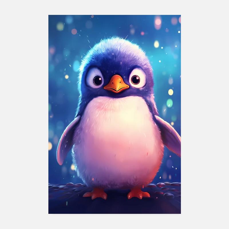 Pingouin Pingouins Animal Mignon Poster 20 x 30 cm