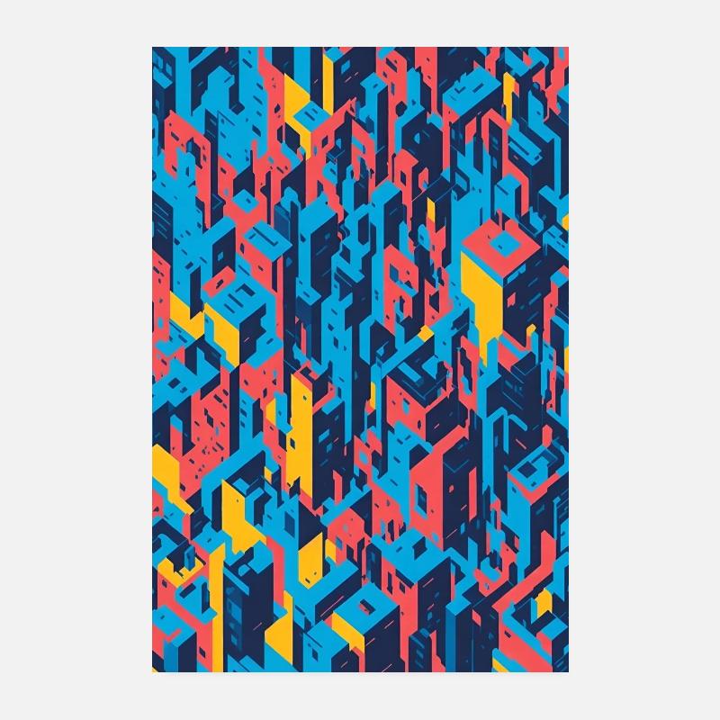 House Pattern Poster Poster 8" x 12" (20x30 cm)