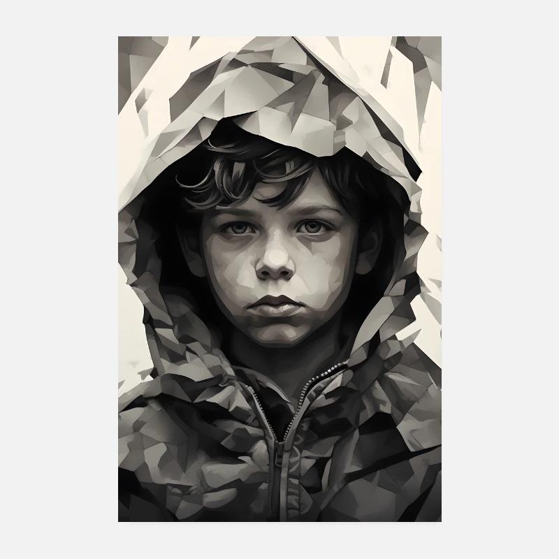 Schüchterner Junge Poster 20x30 cm