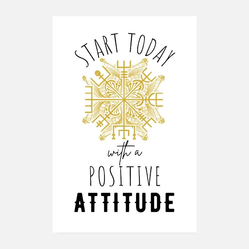 POSITIVE EINSTELLUNG MINDSET Motivation Poster 20x30 cm