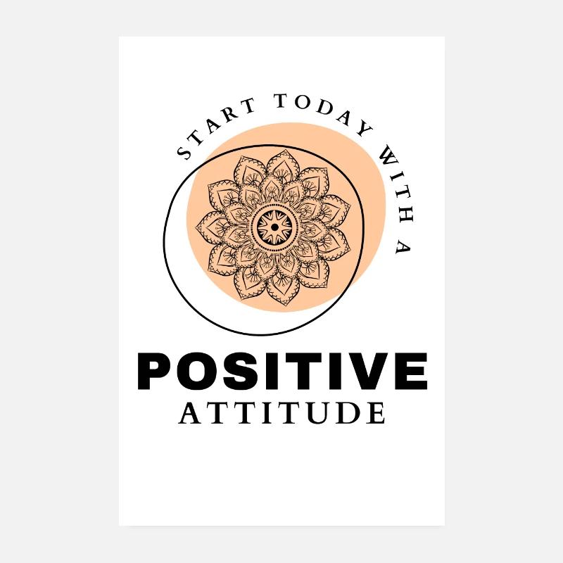 POSITIVE EINSTELLUNG MINDSET Motivation Poster 20x30 cm