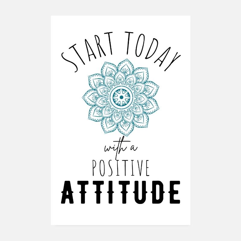 POSITIVE ATTITUDE MINDSET Motivation Poster 8" x 12" (20x30 cm)