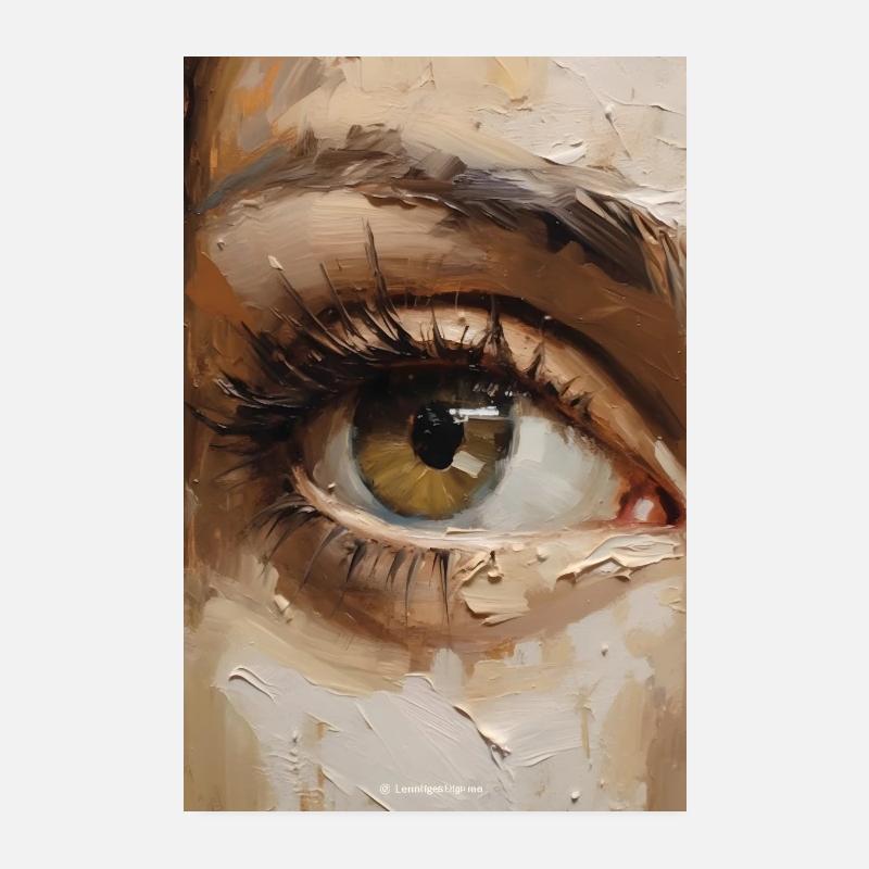 Eye Painting Poster 8" x 12" (20x30 cm)