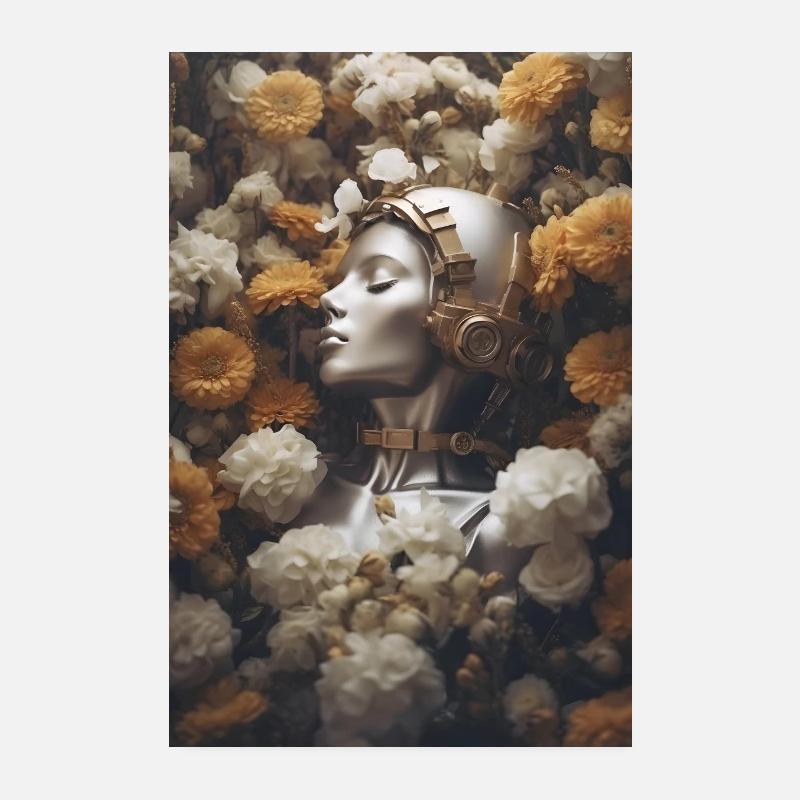 Fleurs robotisées Poster 20 x 30 cm