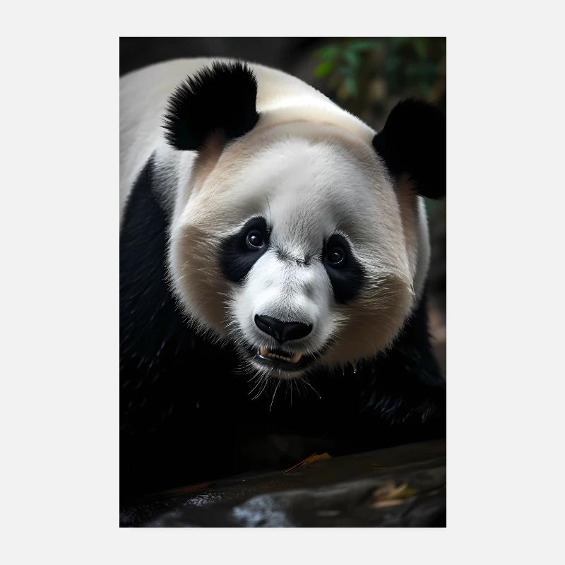 Panda Nature - Poster 20x30 cm - Weiß