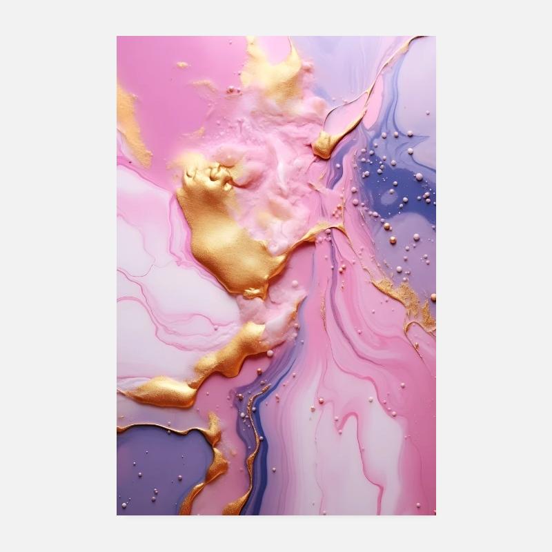Marmor Naturstein Pink Textur Poster 20x30 cm