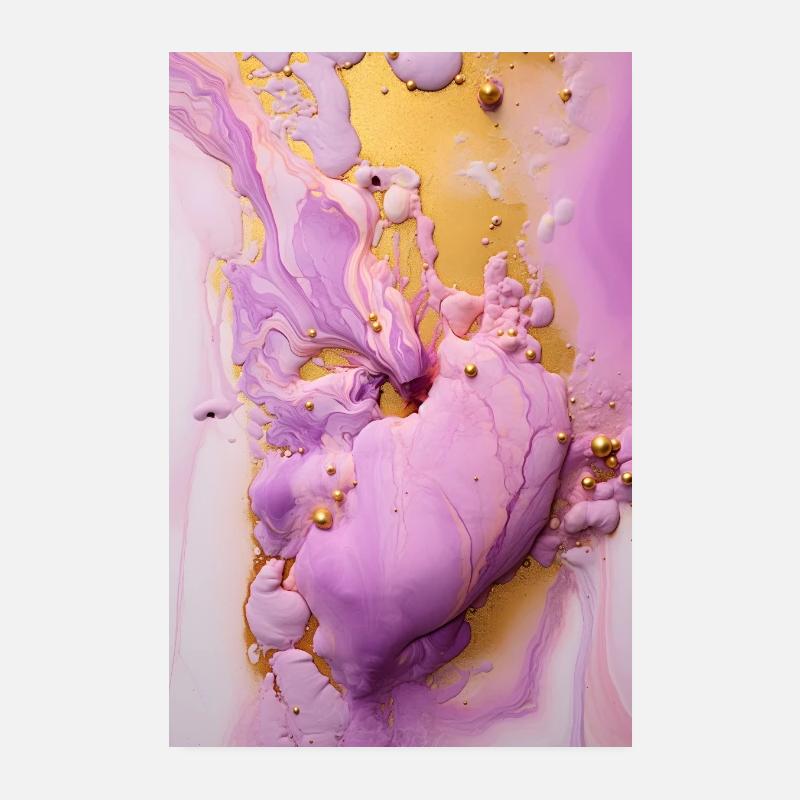 Marbre Pierre Naturelle Texture Rose Poster 20 x 30 cm