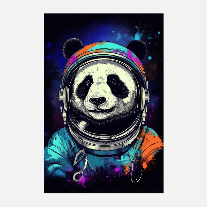 Panda Astronaute Poster 20 x 30 cm
