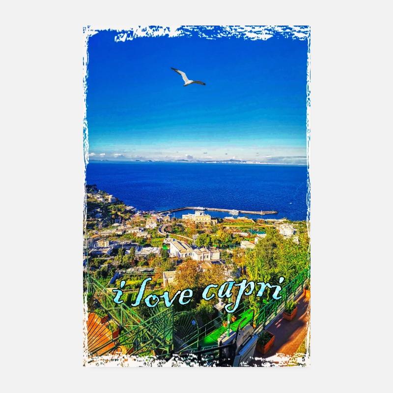 i love capri - Poster 8" x 12" (20x30 cm) - white