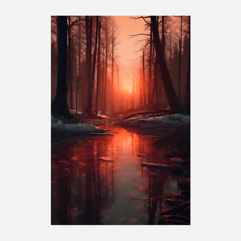 Sang de Forest Brook Poster 20 x 30 cm