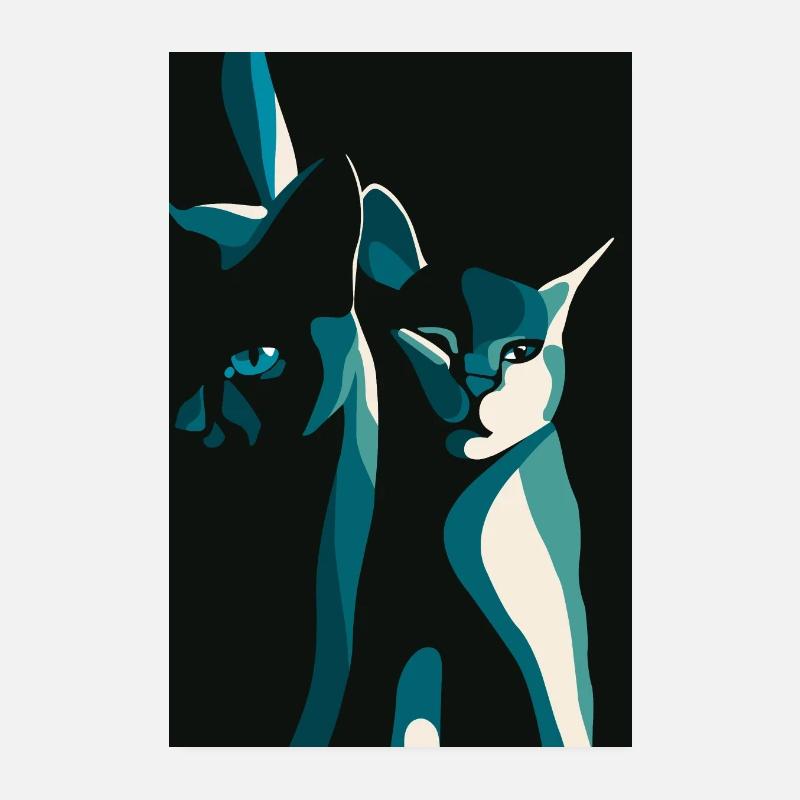 only two cats Poster 8" x 12" (20x30 cm)