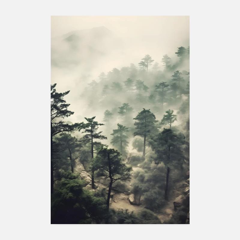 Forest Fog Poster 8" x 12" (20x30 cm)