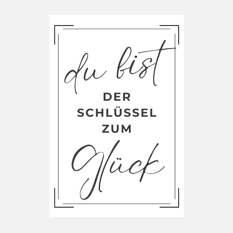 POSITIVE EINSTELLUNG MINDSET Motivation - Poster 20x30 cm - Weiß