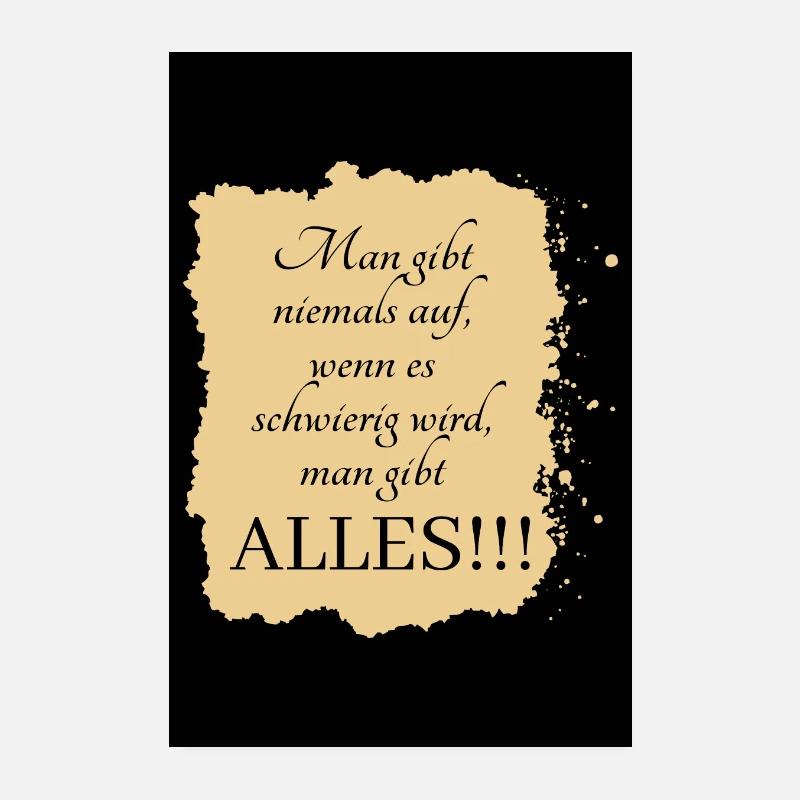 POSITIVE EINSTELLUNG MINDSET Motivation - Poster 20x30 cm - Weiß