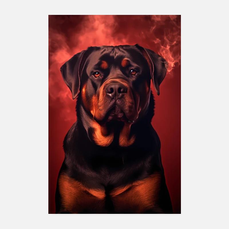 Rottweiler Hund Chien Poster 20 x 30 cm