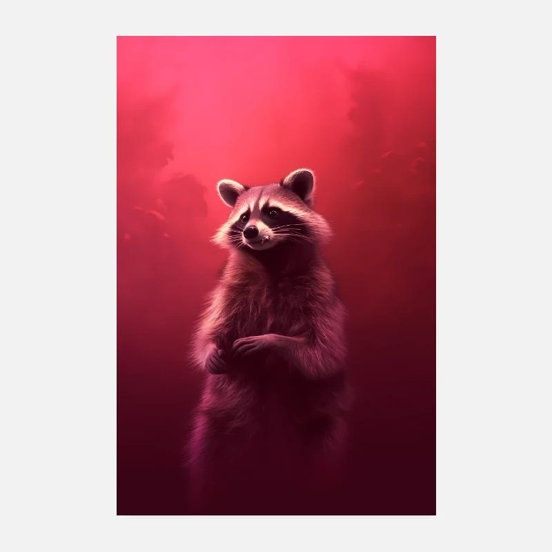 Fumée de raton laveur Poster 20 x 30 cm
