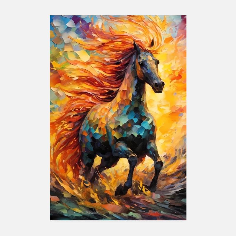 Equitation Equitation Equitation Saut d’obstacles Poster 20 x 30 cm