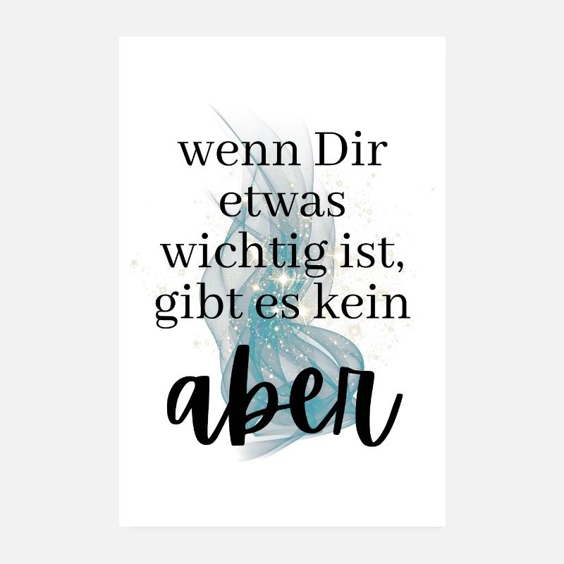 POSITIVE EINSTELLUNG MINDSET Motivation - Poster 20x30 cm - Weiß