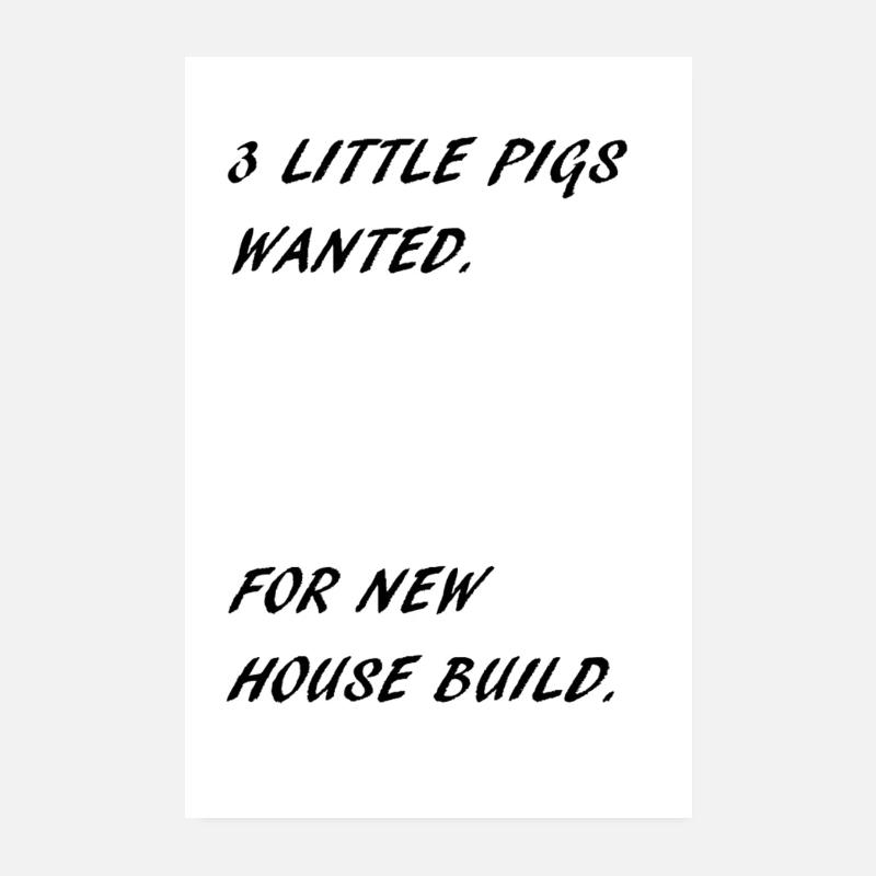 3 PETITS COCHONS Poster 20 x 30 cm