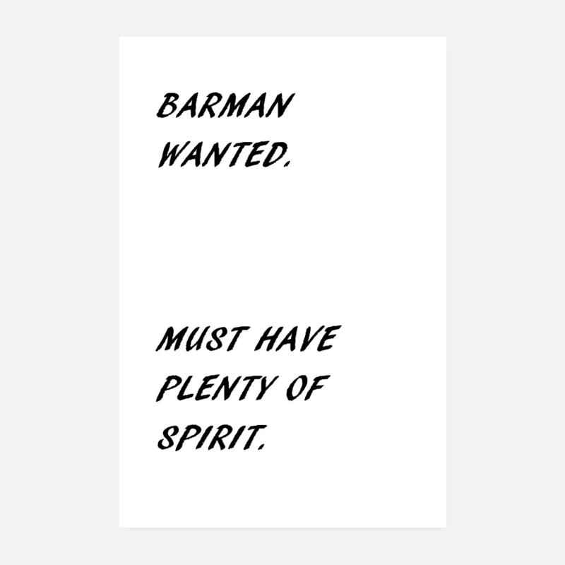 BARMANN - Poster 20x30 cm - Weiß
