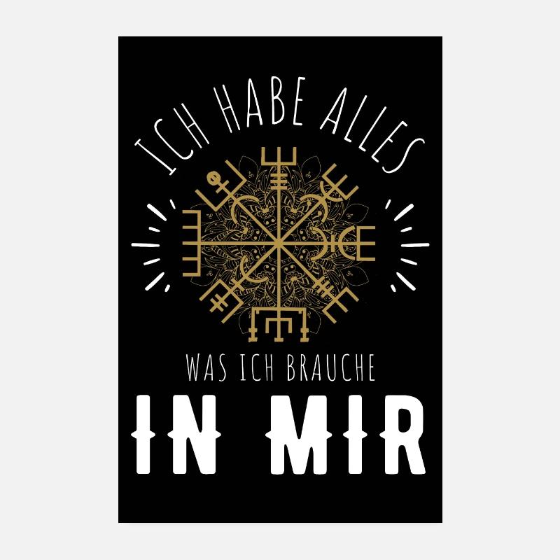 Wegweiser RUNEN Motivation - VEGVISIR Poster 20x30 cm