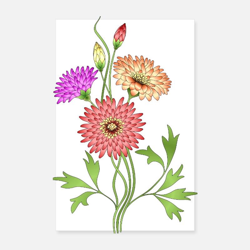 Blumen Poster 20x30 cm