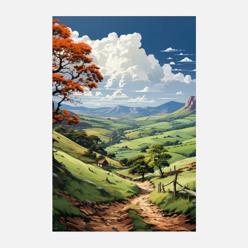 Mountain Retro Holiday, Retro Style Poster 20 x 30 cm