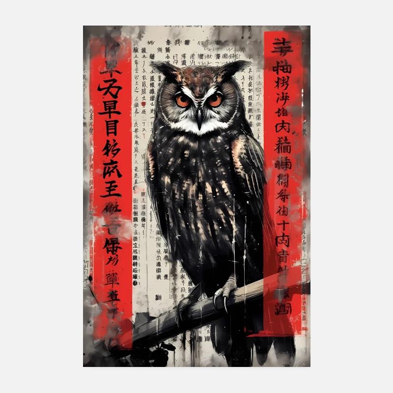 Eule Vogel Tier Eulen Animal Poster 20x30 cm
