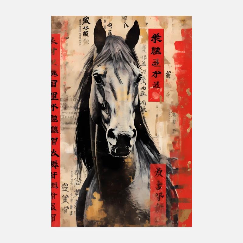 Equitation Equitation Equitation Saut d’obstacles Poster 20 x 30 cm