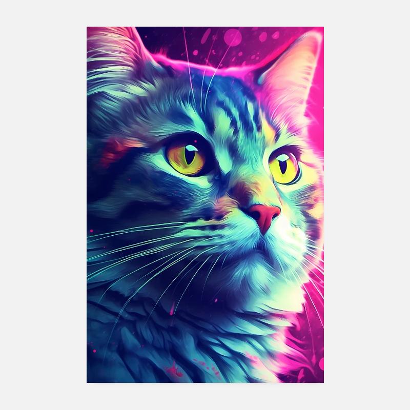 Chat Chat Amoureux Chaton Propriétaire Chaton Poster 20 x 30 cm