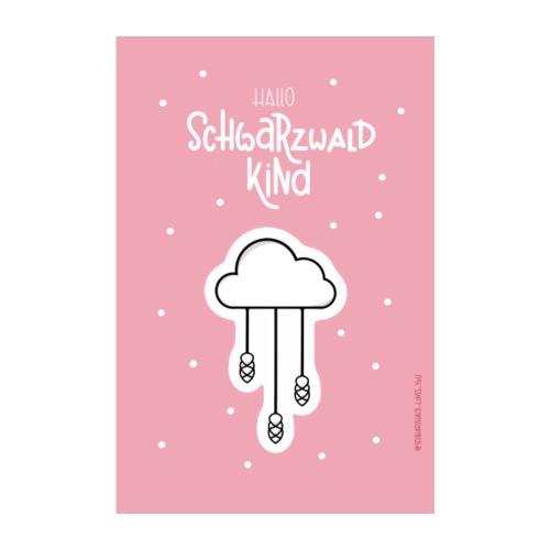 ‚Hallo Schwarzwaldkind’ Rosa - Poster 20x30 cm