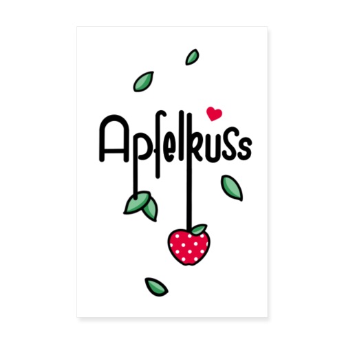 Apfelkuss Poster - Poster 20x30 cm