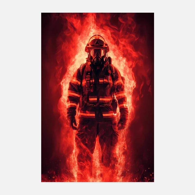 Pompier Poster 20 x 30 cm