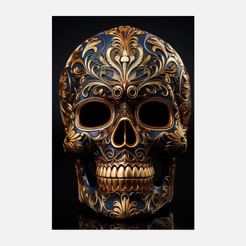 Skull 003 Poster 8" x 12" (20x30 cm)