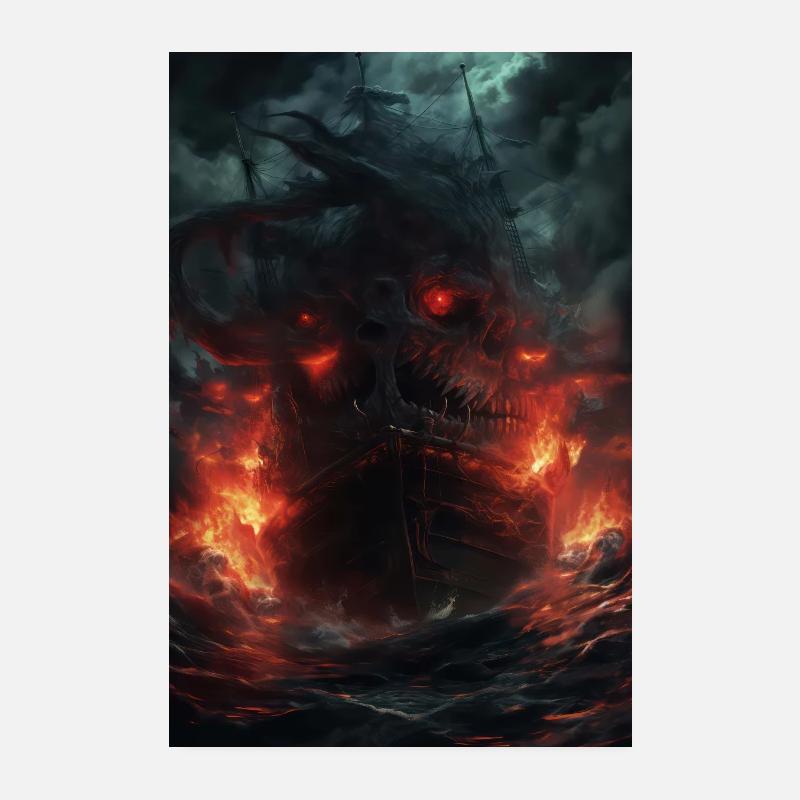 La vengeance de l’enfer - Poster 20 x 30 cm - blanc