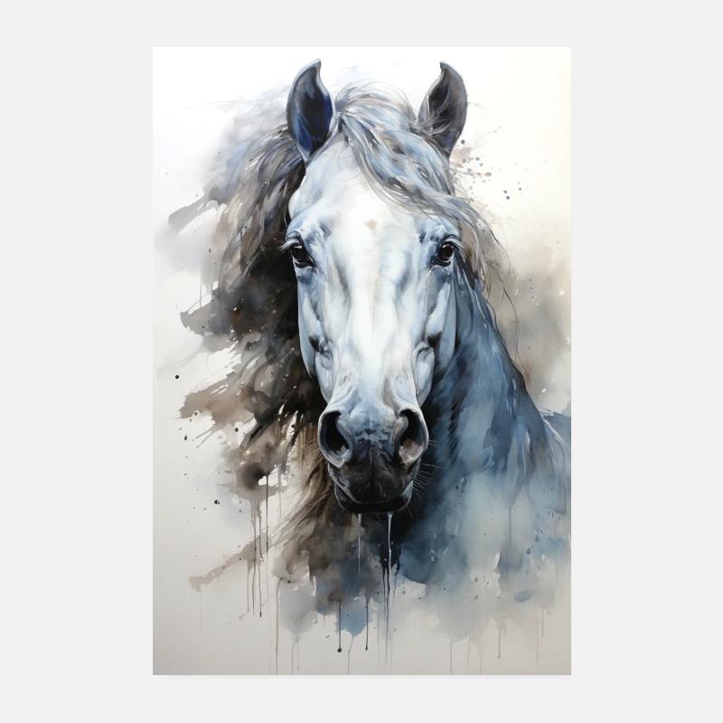 Belle affiche de cheval avec un cheval peint Poster 20 x 30 cm