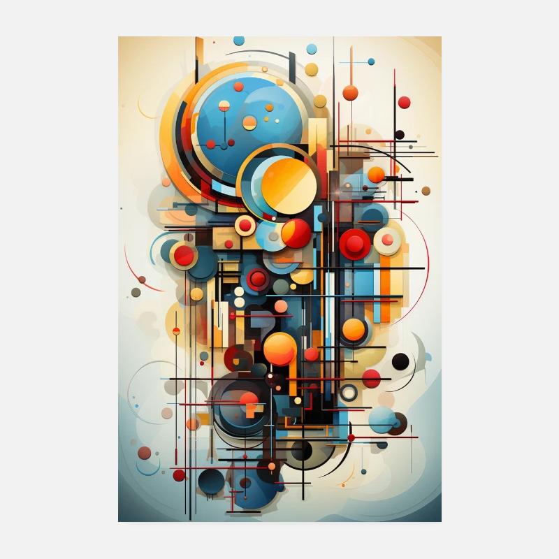 Abstrakte digitale Malerei im Kunst Stil Poster 20x30 cm