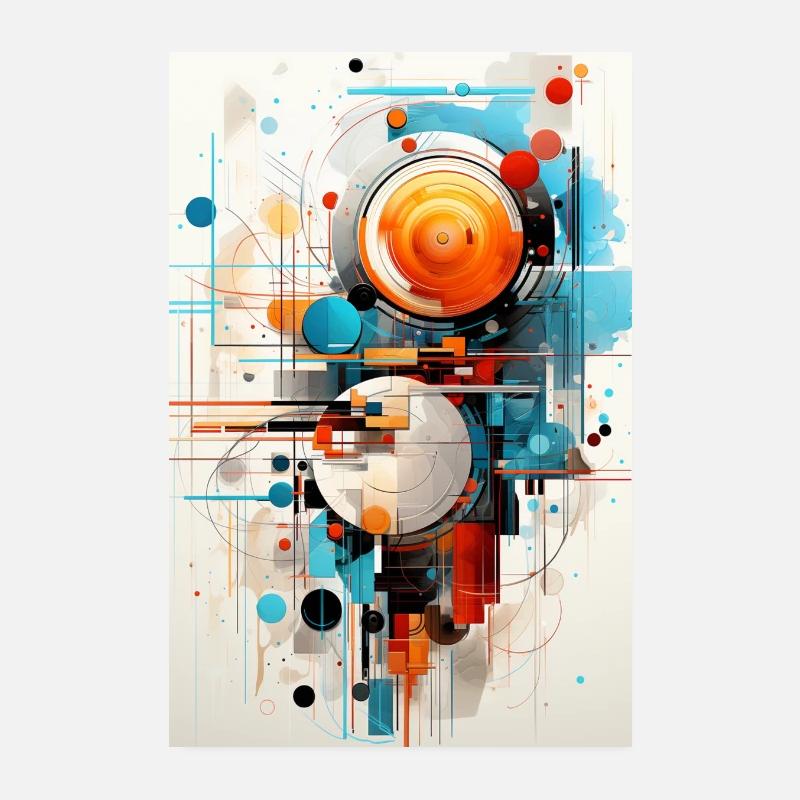 Abstrakte digitale Malerei im Kunst Stil Poster 20x30 cm