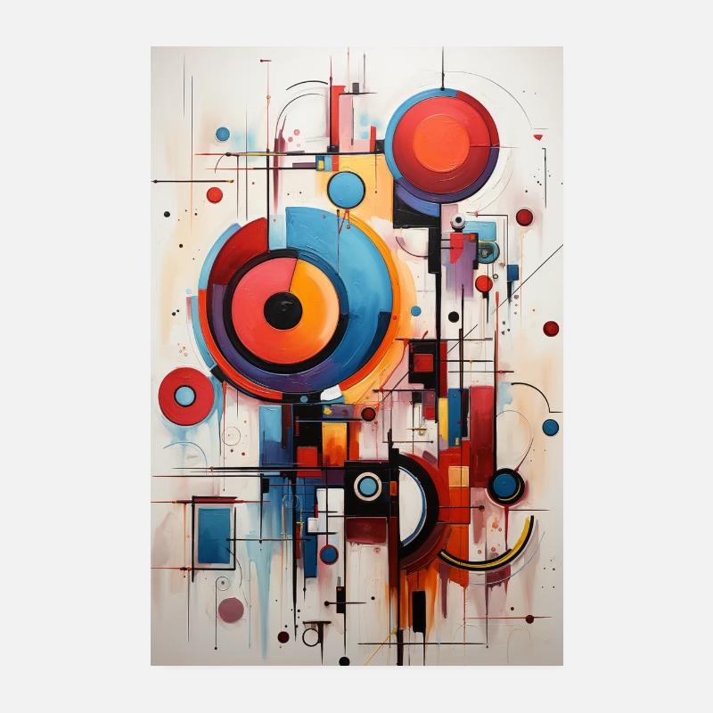 Abstrakte digitale Malerei im Kunst Stil Poster 20x30 cm