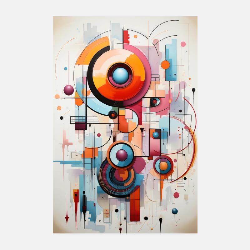 Abstrakte digitale Malerei im Kunst Stil Poster 20x30 cm